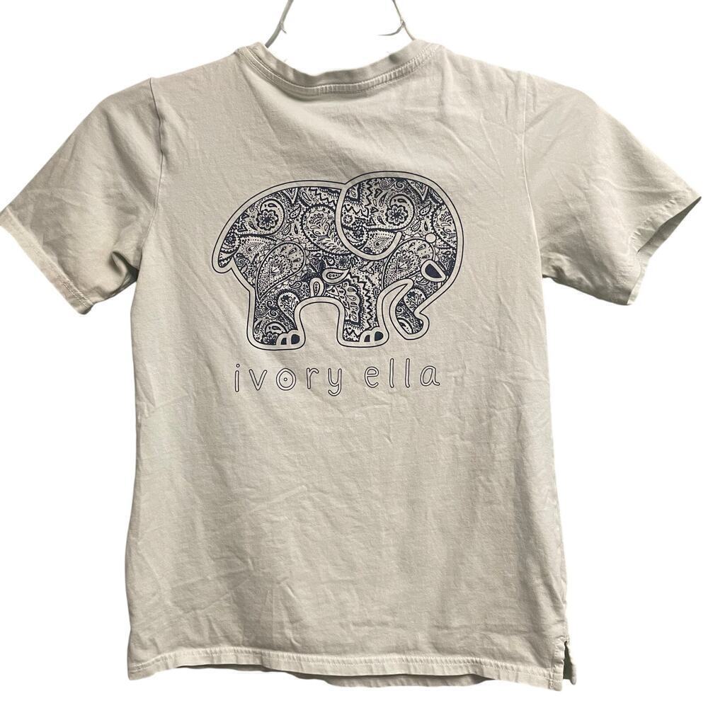 Ivory Ella XS Light Mint Pocket Tee Organic Cotton Shirt Elephant T Shirt